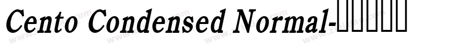 Cento Condensed Normal字体转换